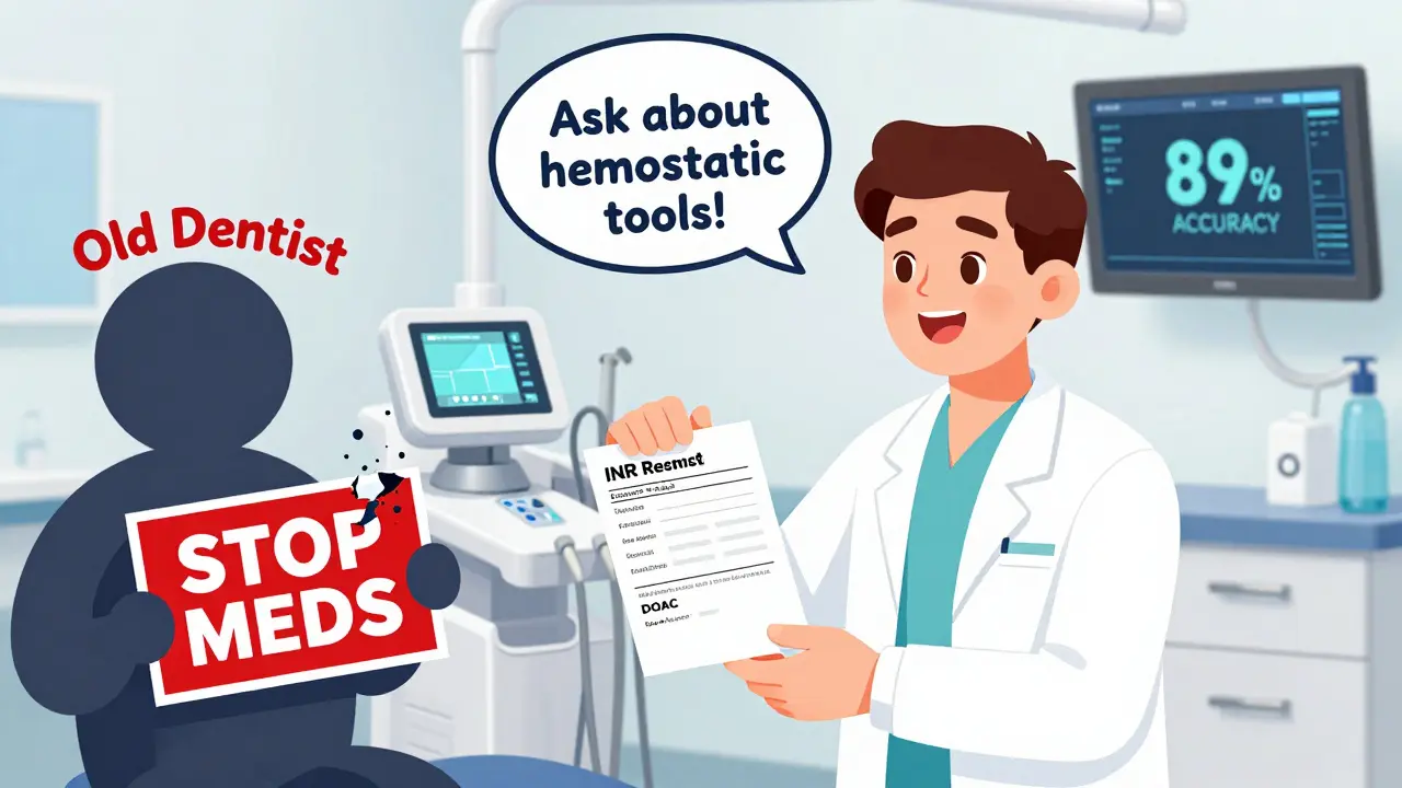 Patient sharing medical records with dentist while outdated advice fades away