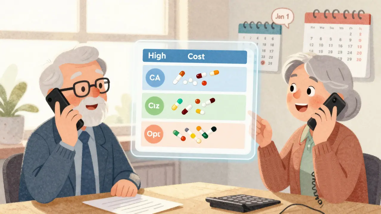 Senior speaking with SHIP counselor about formulary changes and drug costs.